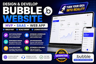 design bubble website bubble mvp saas bubble app developer