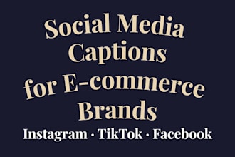 write social media content for your ecommerce brand
