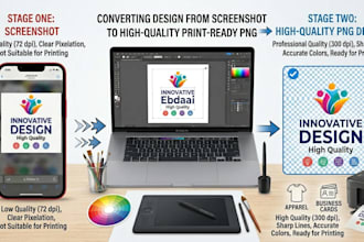 recreate any design from screenshot for tshirt, mug, and pod print ready png