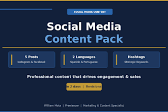 create social media content in spanish and portuguese