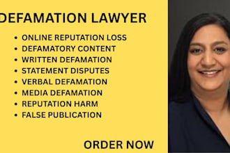 handle defamation cases, reputation disputes and false statement claims
