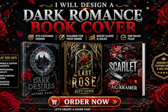 design a high converting amazon kdp book cover for dark romance