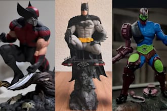 3d print and paint action figure miniature painting anime statue stl resin print