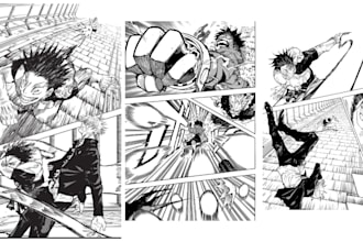 draw manga comic page anime illustration manga artist manwha comic panel artist
