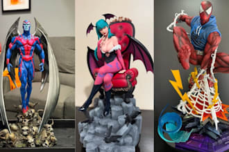 3d print and paint action figure resin anime figure 3d statue miniature painting