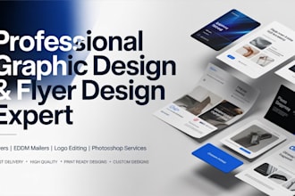 do graphic design, logo editing, adobe photoshop work, eddm mailer, postcard