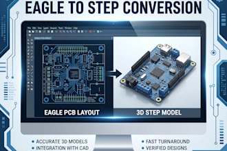 export eagle pcb design to step stp file for 3d and mechanical use