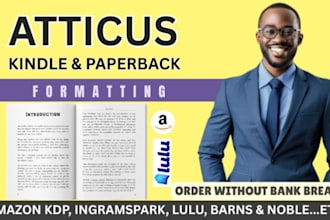 atticus book formatting kindle formatting atticus paperback formatting KDP book