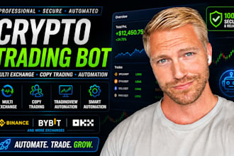 develop crypto trading bot with multi exchange trading bot and copy trading