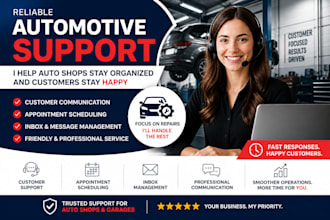 handle customer support for auto repair shops
