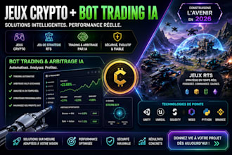 développement jeu crypto, rts stratégique et bot ia trading arbitrage 2026 pro