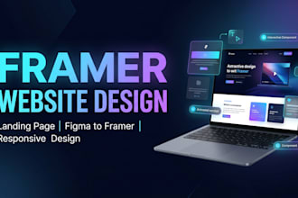 design framer website, webflow website framer landing page, figma to framer