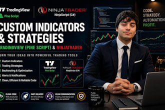 create a custom tradingview pine script or ninjatrader indicators and strategies