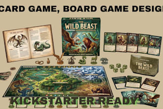 design professional board game, card game, and tabletop game assets