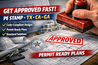 permit drawings structural engineering  pe architect stamp USA
