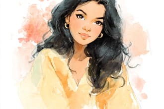 do custom watercolor paint illustration or clipart in digital form