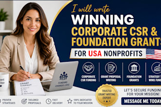 write winning corporate csr and foundation grants for USA nonprofits