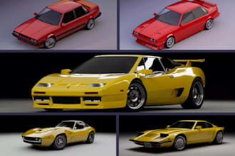 3d scale car model, car body kit for resin sla fdm printing, car replica model