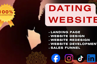 dating website online dating website video chat landing page wordpress website