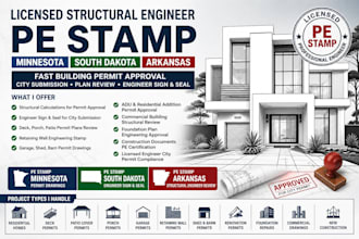 do licensed structural engineer pe stamp in minnesota south dakota arkansas