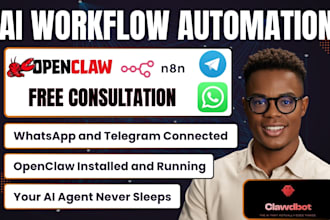 build openclaw ai agent n8n automation clawdbot setup vps whatsapp telegram