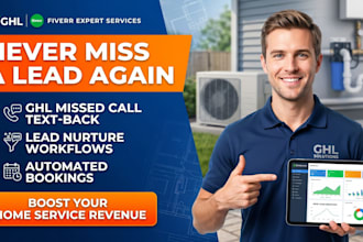 setup gohighlevel missed call text back and hvac sales funnels