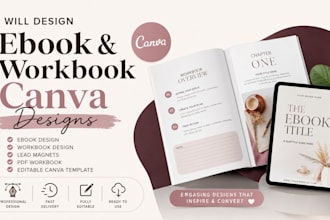 workbook design, design workbook, canva workbook, ebook layout, journal design