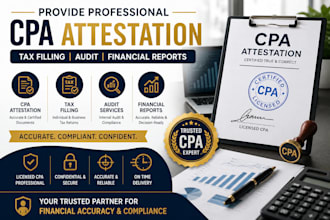 provide professional cpa attestation tax filling audit and financial reports