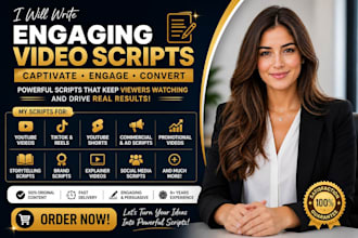write engaging video scripts for youtube tiktok ads and social media