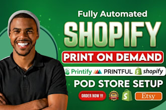 build print on demand store, shopify pod store, printify printful etsy pod store