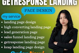 do design landing page using getresponse freshsales keap odoo crm