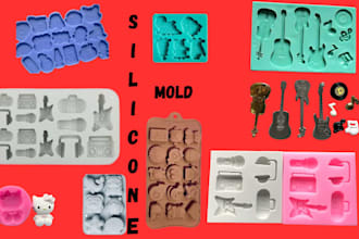 silicone mold injection mold chocolate mold 3d cad modelling service candlemold
