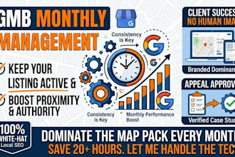 provide monthly google business profile management and gmb optimization
