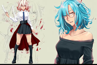 do anime character art