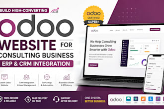 build odoo website for consulting business erp CRM integration