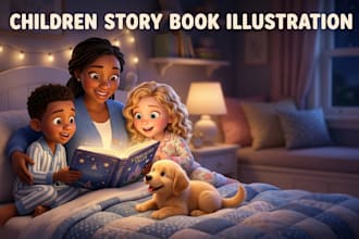 children story book illustration children story children story book illustration