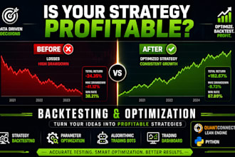 backtest and optimize your trading strategy using phyton and quantconnect