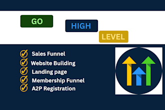 gohighlevel sales funnel website landing page and a2p registration ghl automatio