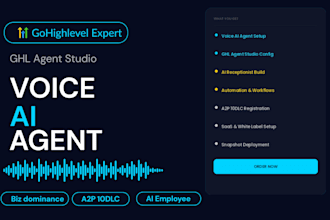 setup gohighlevel voice ai agent ghl agent studio automation ai receptionist a2p