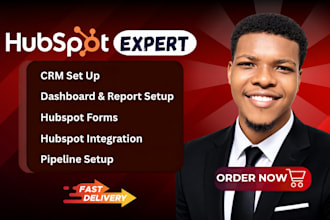setup hubspot CRM, dashboards, reports, forms, pipelines integration