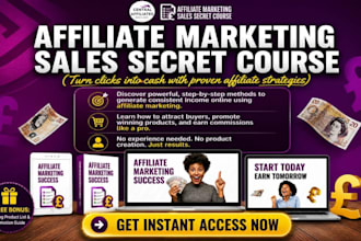 teach you affiliate marketing sales secrets and passive income strategy