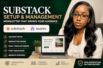setup and manage your substack account, substack, beehiv newsletter for growth