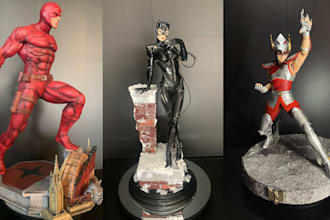 3d print and paint custom anime figure, bust resin statue miniature tabletop stl