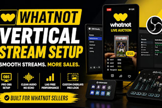 optimize whatnot obs vertical stream for lag free auctions