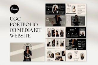 create a professional ugc portfolio canva website epk that attracts brand deals