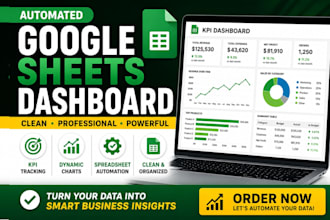 build automated google sheets KPI dashboards for businesses
