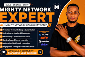 setup mighty network community mighty networks kajabi membership online course
