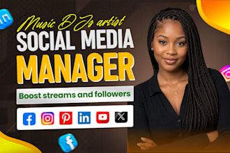 be your music brand dj artist social media manager and content creator