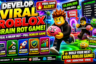 develop viral roblox brain rot game, steal a brain rot, full roblox game