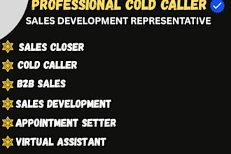 be your b2b sales closer and sales development representative